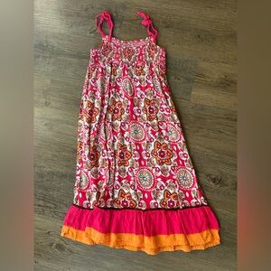 Cherokee Pink and Orange Floral Dress